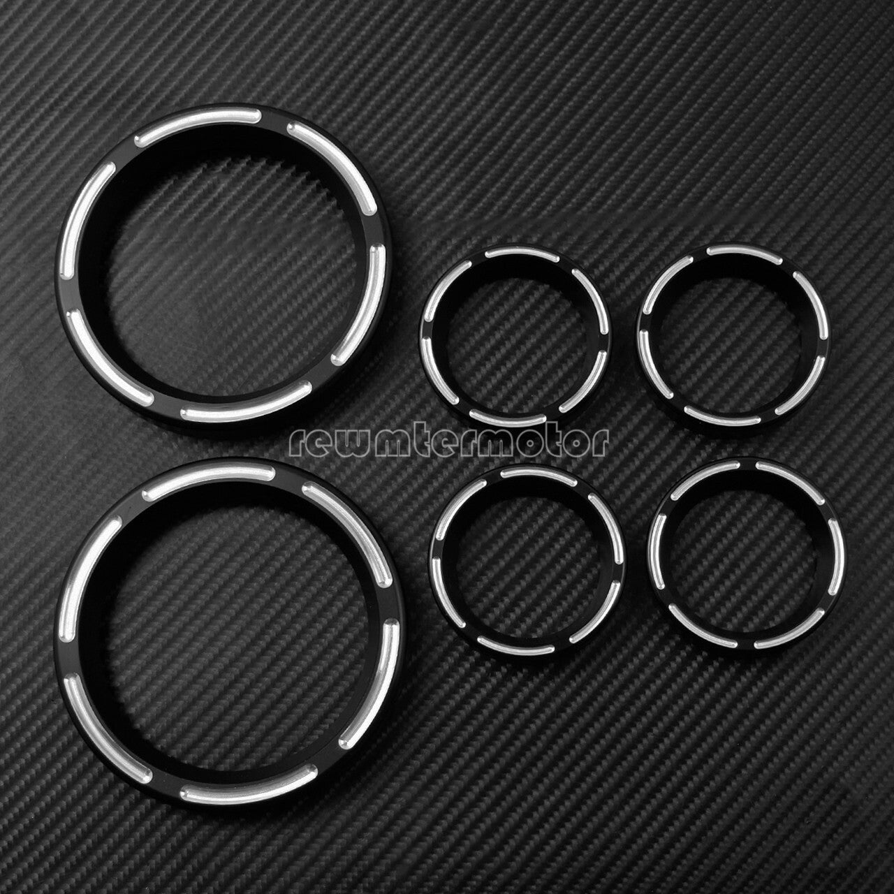 ya 2 6.29 6pcs Speedometer Gauge Burst Bezel Fit for Harley Electra Street Glide 1996-2013