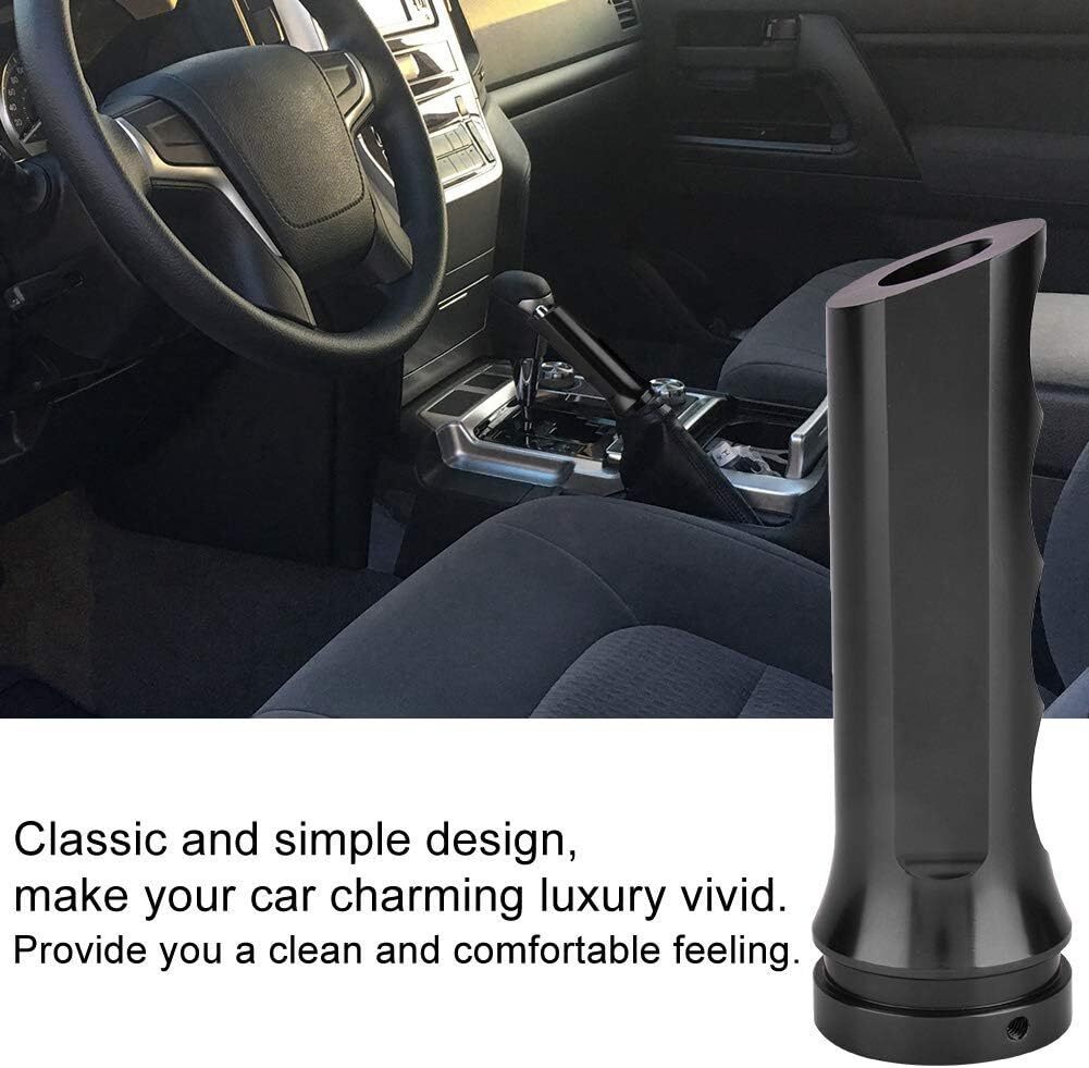 ya 11 6.5 1-pack black aluminum alloy car handle handbrake cover universal accessories protective cover