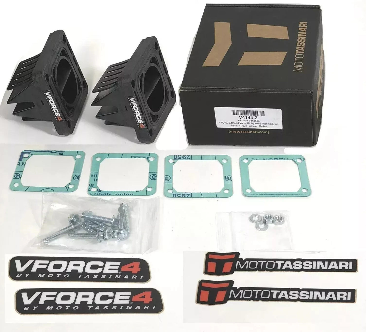 ya 5 8.7 Banshee V for Force 4 Pair Reed Valve Cages VForce Reeds for Yamaha YFZ 350 Four V4144 2