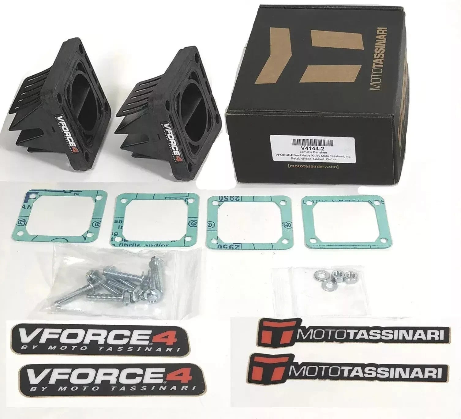ya 5 8.7 Banshee V for Force 4 Pair Reed Valve Cages VForce Reeds for Yamaha YFZ 350 Four V4144 2