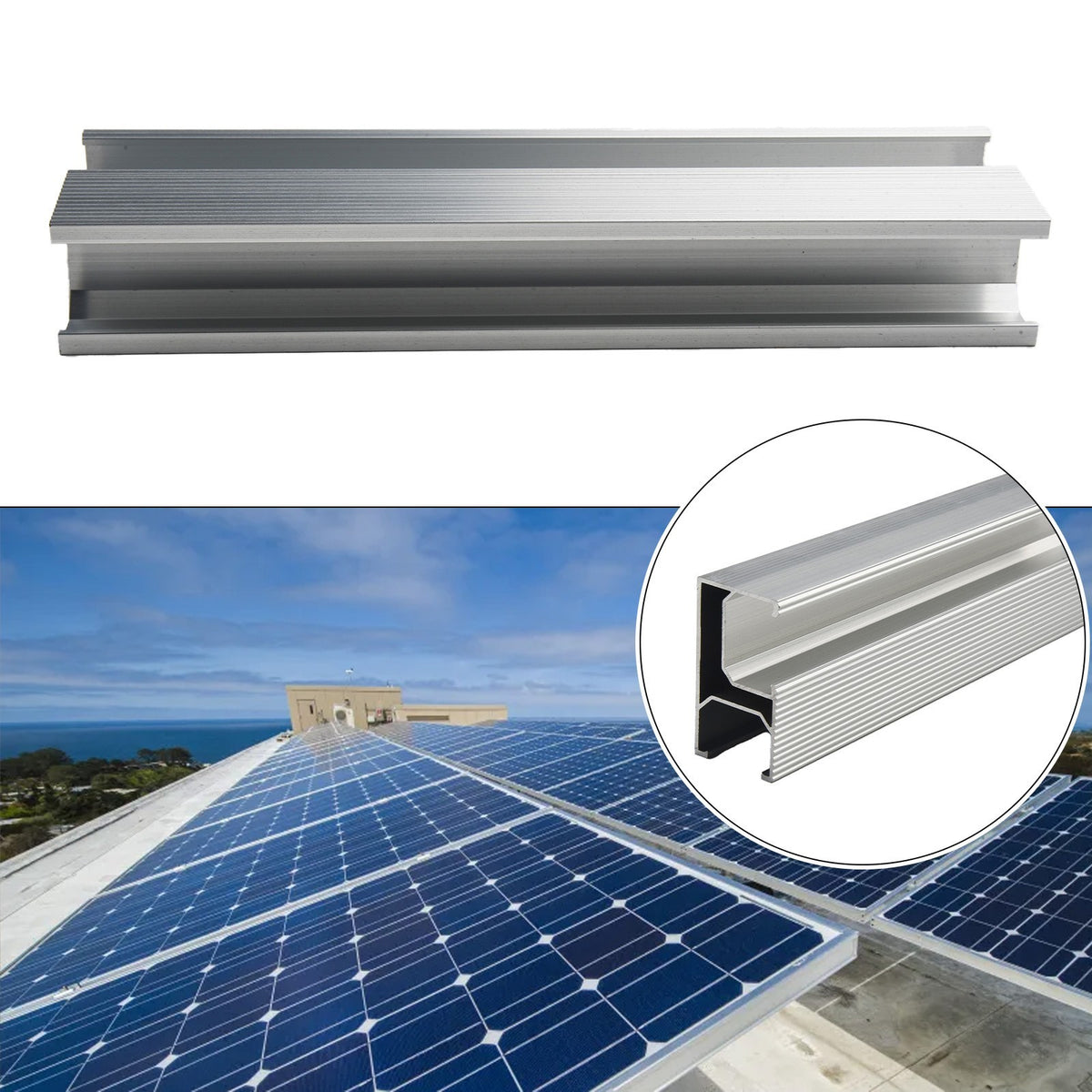 ya 15 10.20 1/2/4/8Pcs Pv Solar Panel Accessories Solar Module Bracket Mounting Rail 20CM