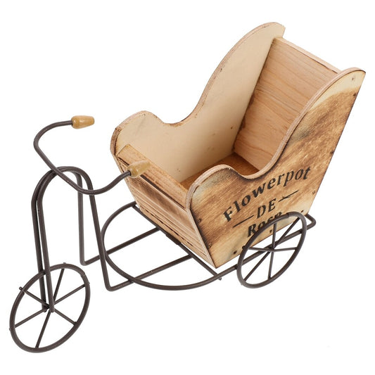 ya 14 wooden candy holder Bike Plant Stand Vintage Flower Pot Flower Cart Flower Pot