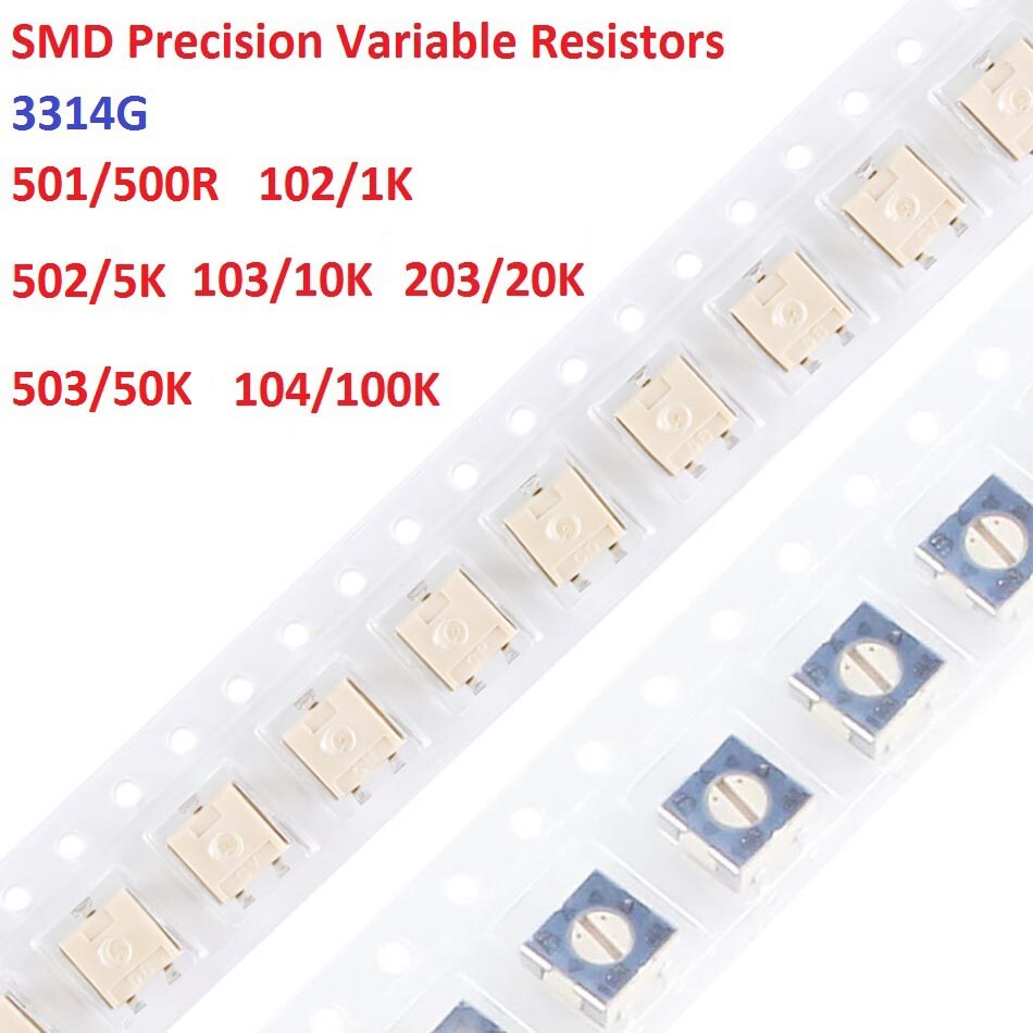 SMD 3314G Precision Variable Resistors Trimmer Pot Potentiometer 500´Î to 100K´Î