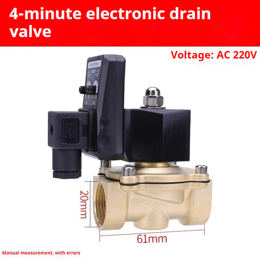 Automatic Timed Electronic Two-way Drain Valve for Air Compressor Tanks