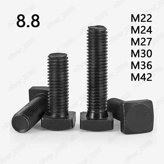 Black 8.8 Steel Square Head Bolts With Small Head M22 M24 M27 M30 M36 M42
