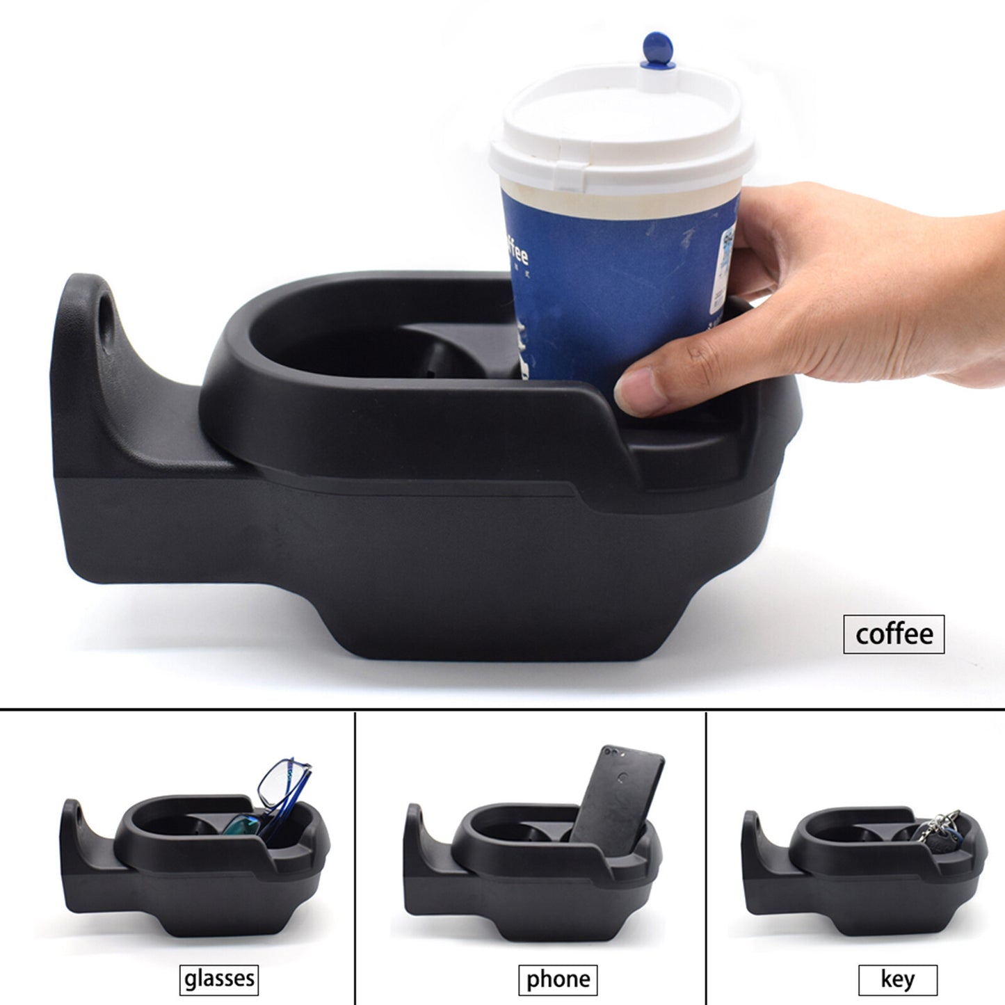 ya 4 6.21 Center console drink holder cup holder black for Smart Fortwo451 a4518100370