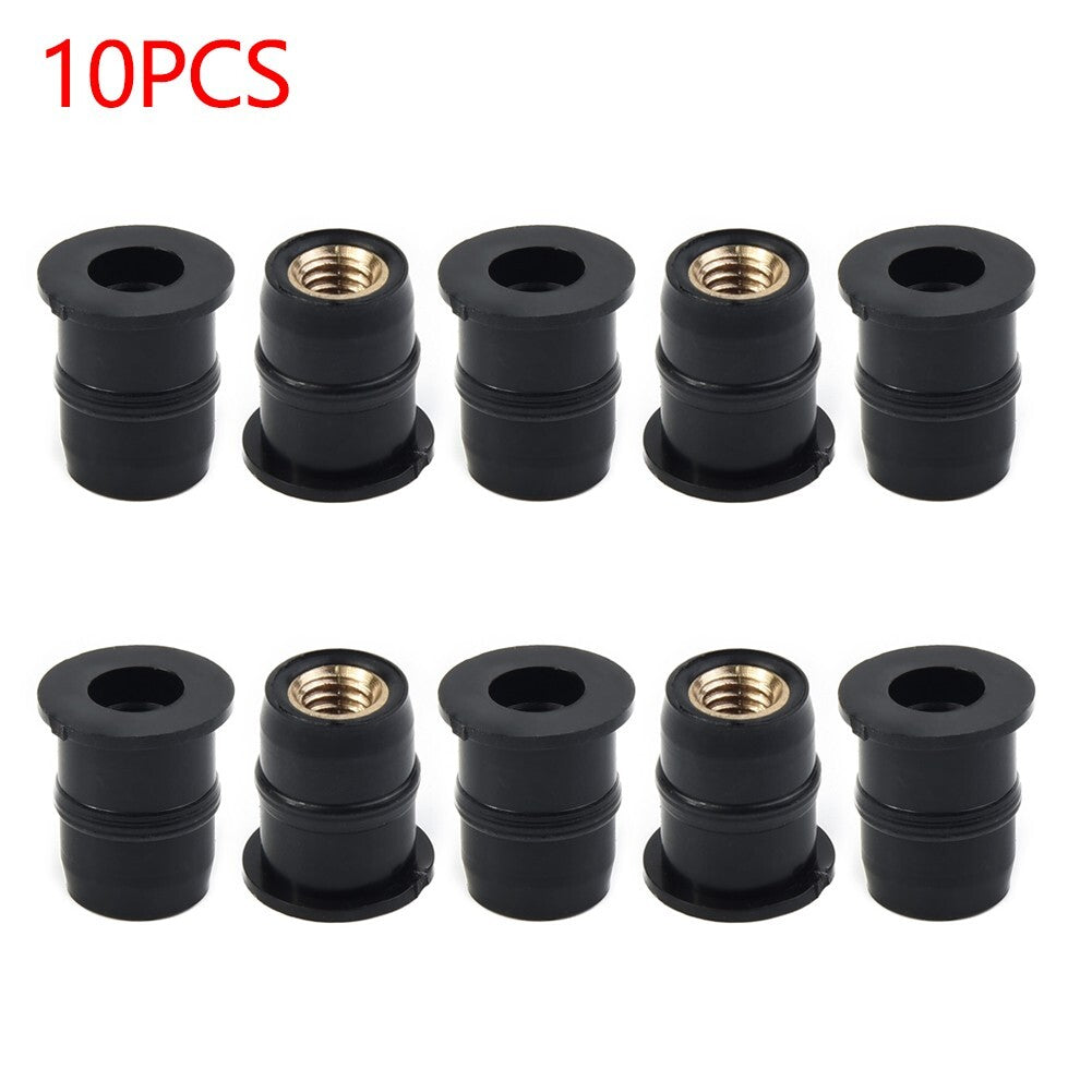 ya 4 6.21 10pcs/set 5mm Nuts Metric M5 Windscreen Fairing Rubber Nuts Motorcycle Bikes