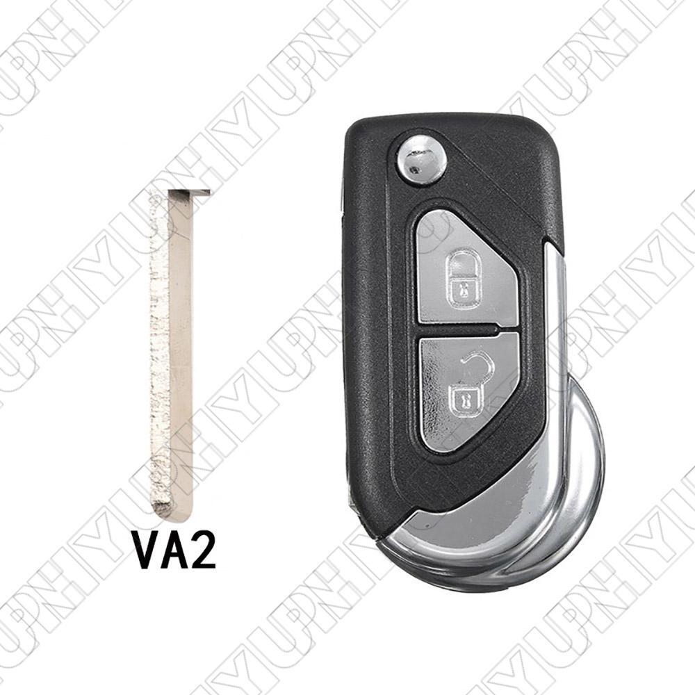 ya 5 8.7 2-Button Remote Key Shell with Blade VA2 for Citroen DS3 2009-2020 DS4 2011-2018