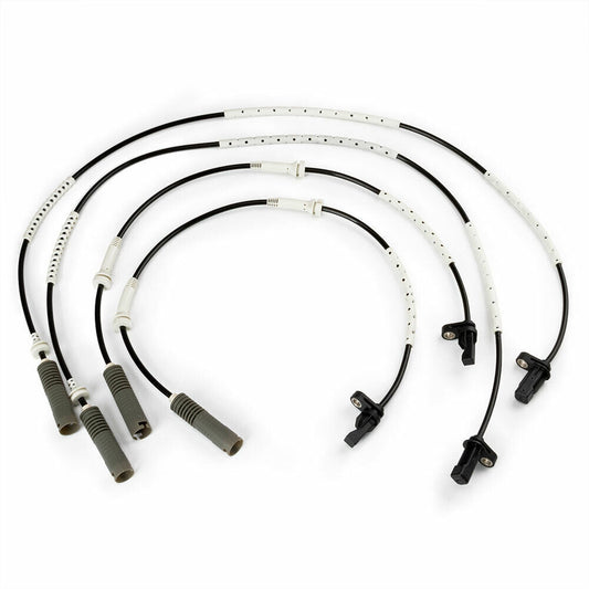 ya 1 8.5.3 4pcs Front&Rear Left+LIGHT ABS Wheel Speed Sensor Fit E82 128i E90 328i