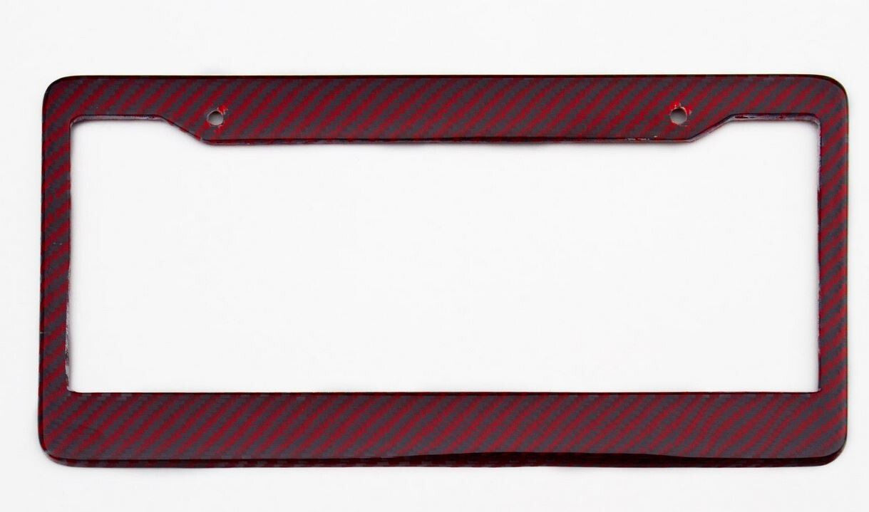 ya 1 8.5.4 Car License Plate Frame Lid Cap Boot Trunk Black Carbon Appearance for 