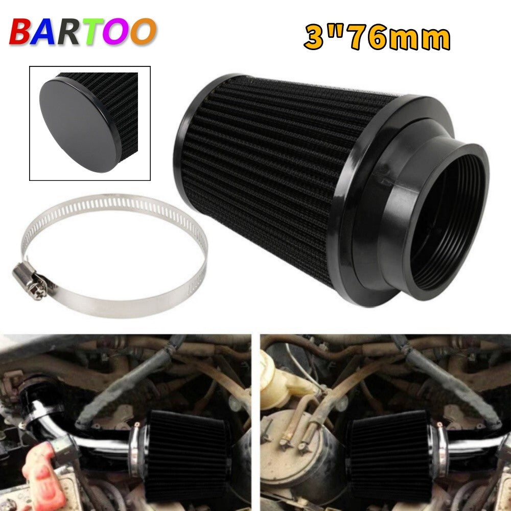 ya 12 5.22 3 76mm High Flow Inlet Dry Air Filter Cold Air Intake Cone Replacement