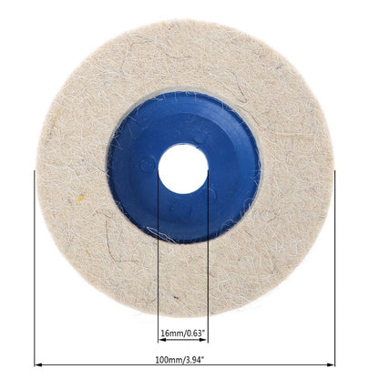 ya 17 5Pcs 4 Round Polishing Wheel Felt Wool Buffing Polishers Pad Buffer Disc Tools