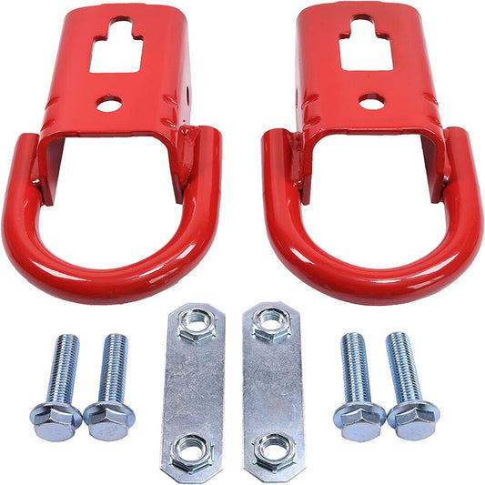 ya 2 6.26.2 2-Pack Red Towing Hook FL3Z17N808A with Hardware Front for 2009-2019 for Ford F-150