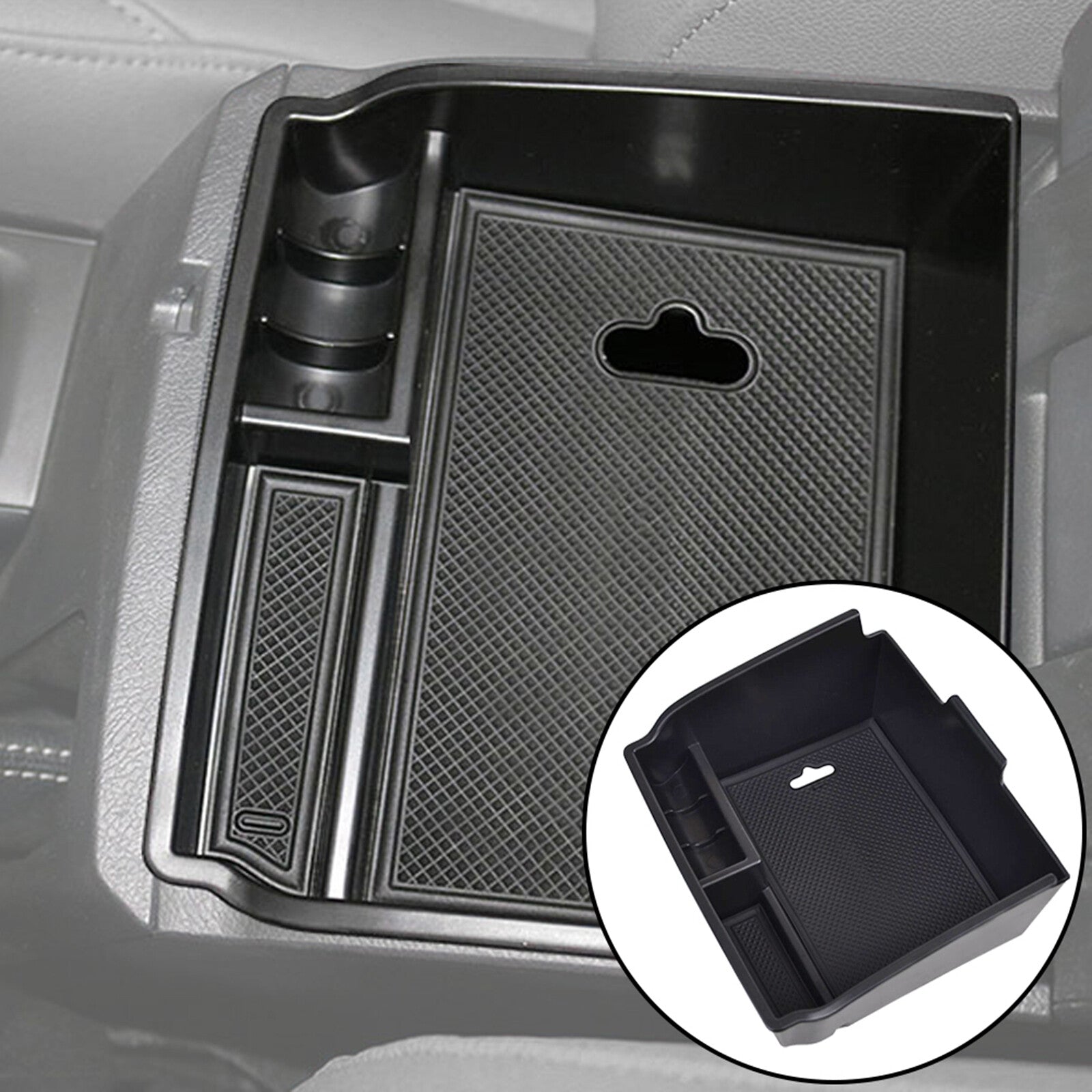 ya 2 6.26 for Toyota Fortuner Hilux 2015-2024 Car Armrest Storage Box Center Console Tray