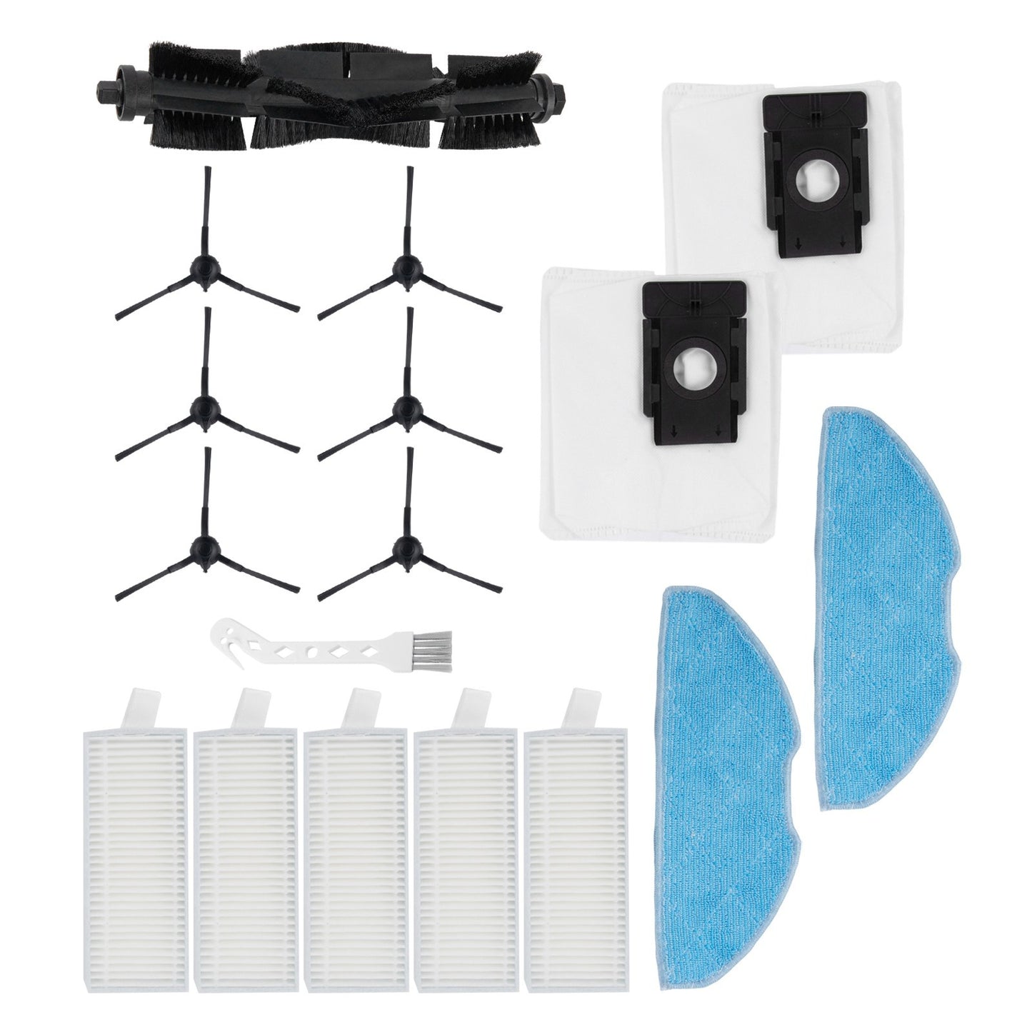 ya 25 Mop Cloths and Dust Bags for Effective Cleaning of For Botslab S8 Plus