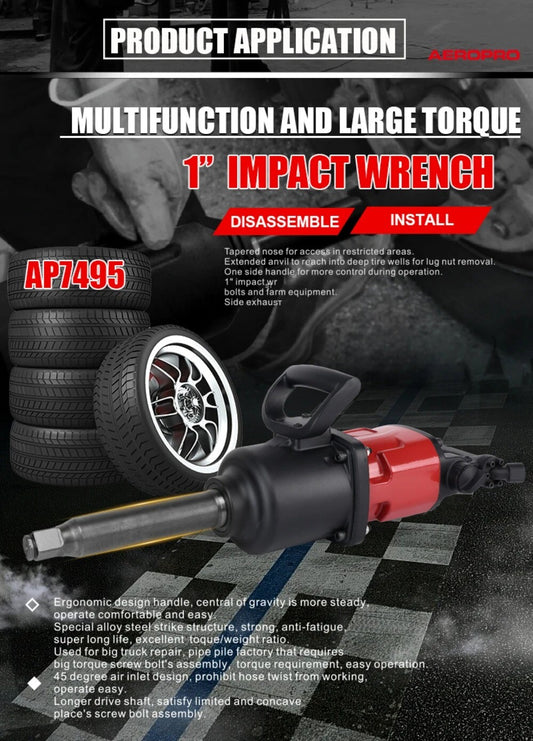 ya 26 7.28.3 AP7495 High Torque 3400Nm Professio l Heavy Duty Pneumatic 1 Air Impacta
