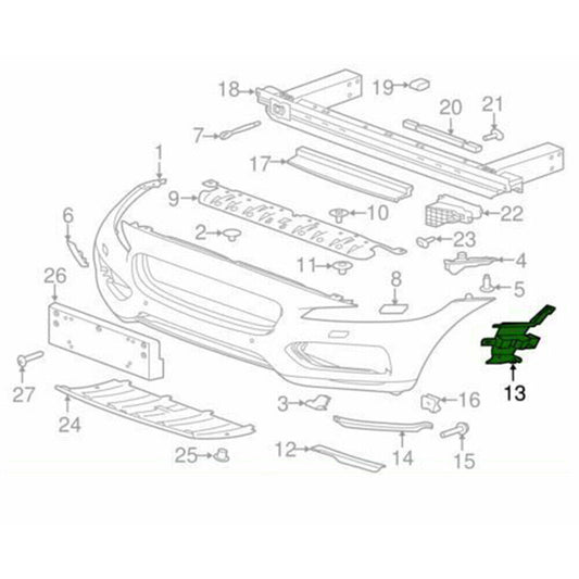 ya 4 6.21 Front Bumper Mount Bracket for Jaguar F-Pace R-Sport Sport S Sport 2017-2020 18