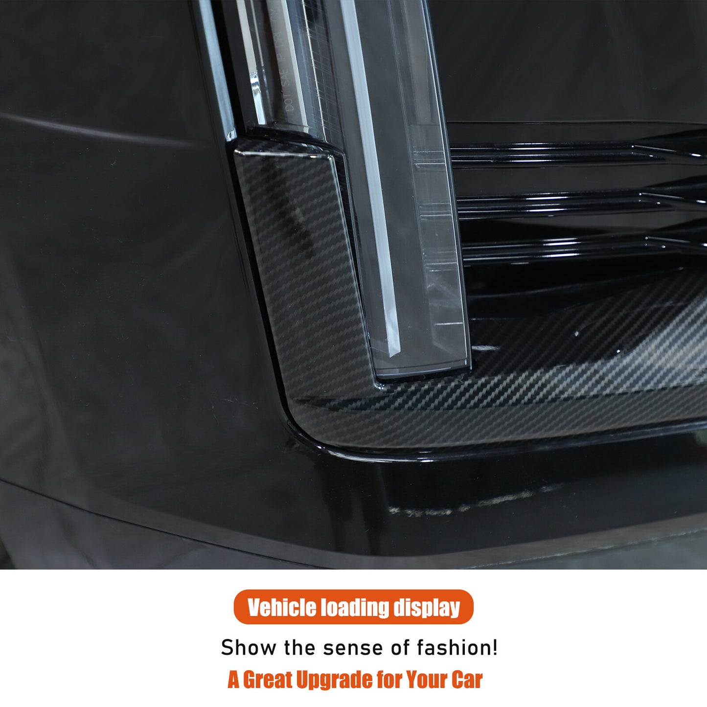 ya 5 8.7 Carbon fiber ABS front fog lamp lower decorative cover suitable for 21-23 for Cadillac for Escalade