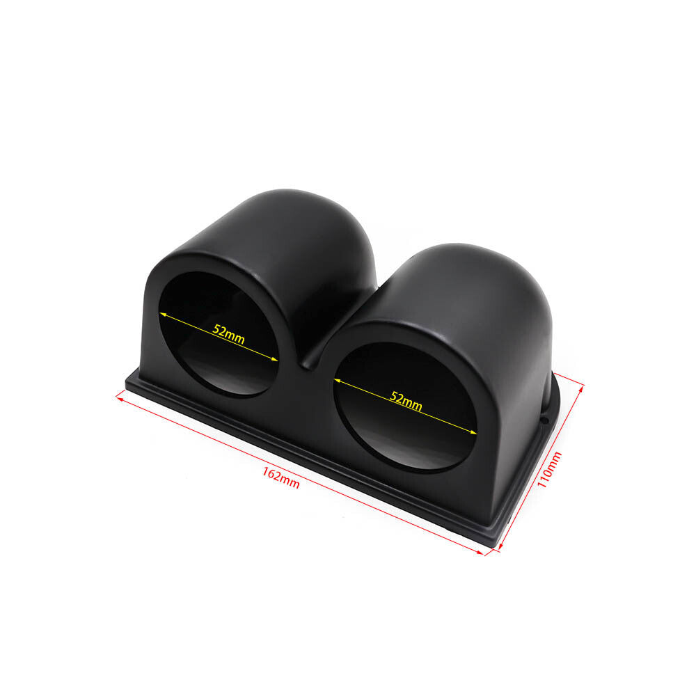 ya 5 8.7 2 52mm Universal Black 2 Dual Hole Dash Gauge Pod Car Meter Mount Holder Cup