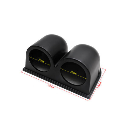 ya 5 8.7 2 52mm Universal Black 2 Dual Hole Dash Gauge Pod Car Meter Mount Holder Cup