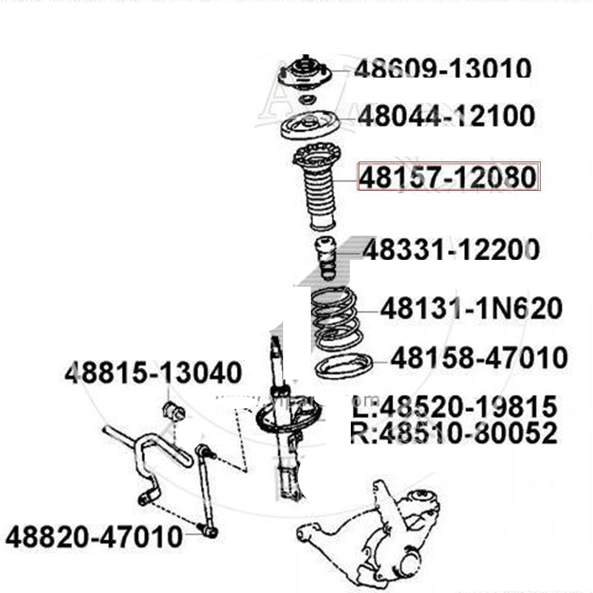ya 1 8.5.4 1Pcs TSHB-007 Front Shock Absorber Strut Boot Dust Shield88970149 for Corolla