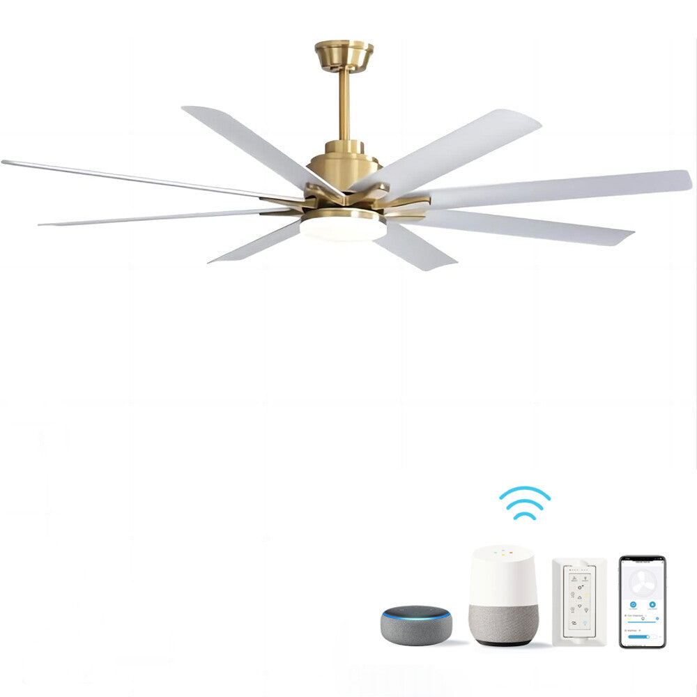 ya 28 Ceiling Fan 66 Modern w/Dimmable LED,8 ABS Blades, Remote & Reversible DC Motor