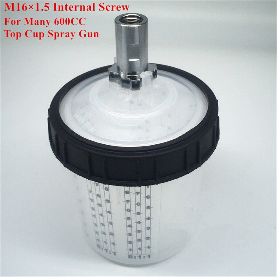 ya 5 8.7 For Adapter Spray Gun Connector M16x1.5 Internal Thread+Paint Cup 20oz 600ML
