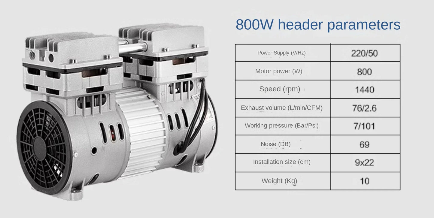 ya 14 220V Silent Air Compressor Head Silent Air Pump Motor Compressor Air Pump Vacuum
