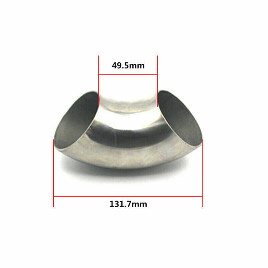 ya 4 6.17.2 Automotive 2.36 inch/60 mm 90¡ã Stainless Steel Elbow Connector Welding Bend