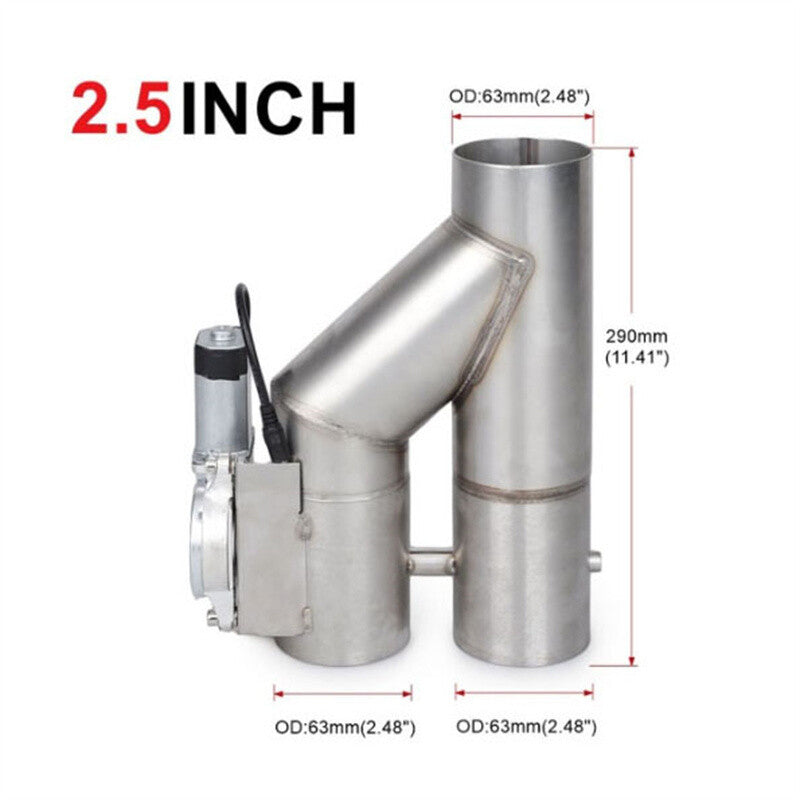 ya 5 6.16.2 2.5 inch Y Pipe Electric Dual Valve Dump Valve Kit Remote Switch