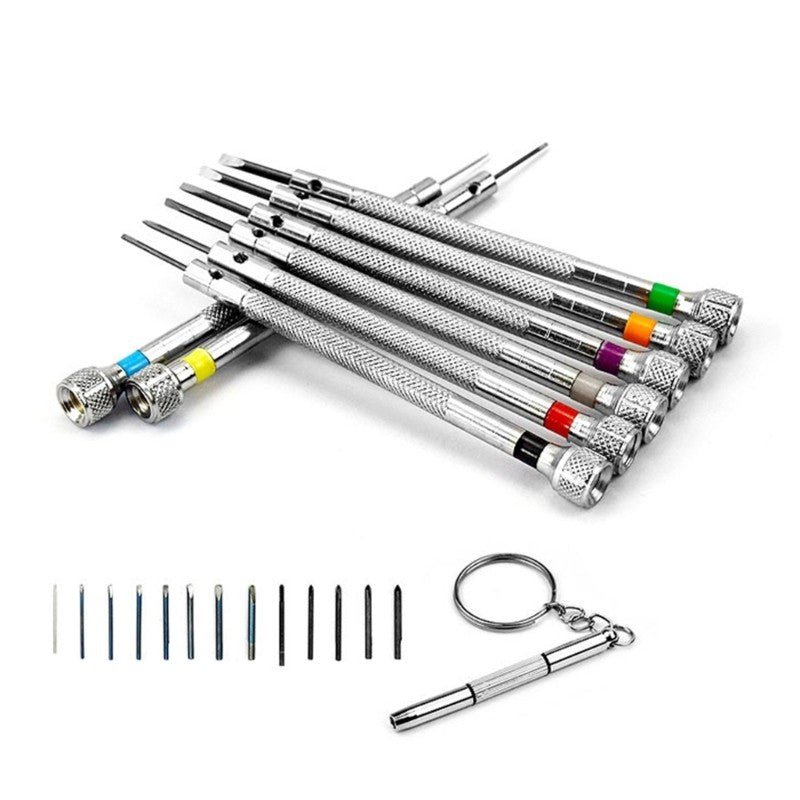 ya 26 13Pcs Brightly Colored Screwdriver For Eyeglass Watch Delicate Component Fixing