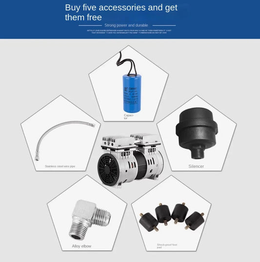 ya 14 220V Silent Air Compressor Head Silent Air Pump Motor Compressor Air Pump Vacuum