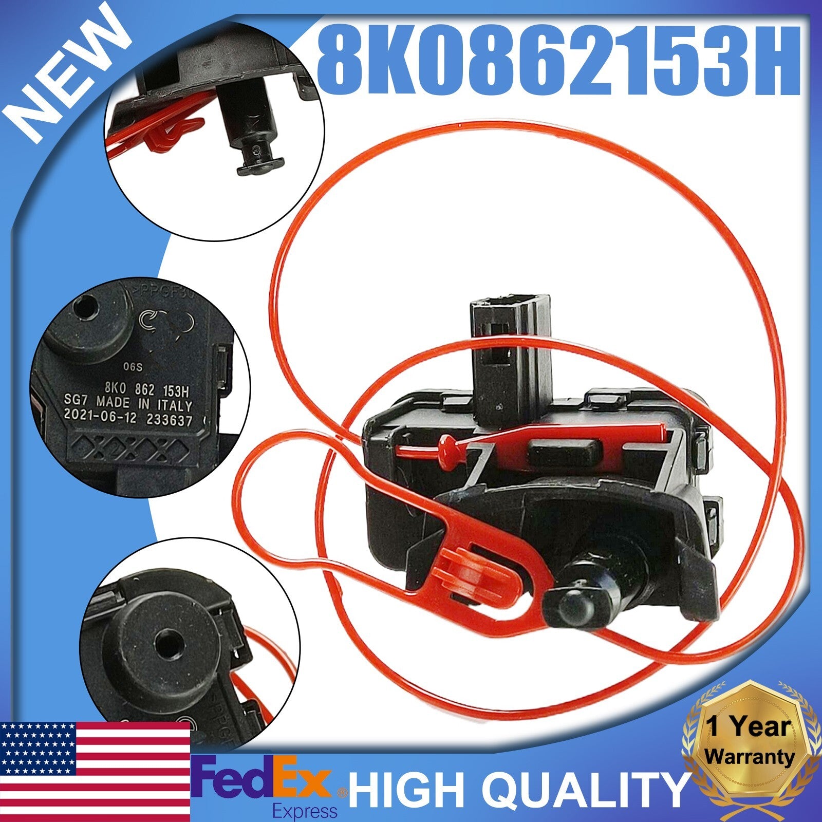 ya 11 6.8 NEW for Audi for A4 A5 S5 for Q5 RS5 8K0862153H Fuel Filler Flap Release Lock Actuator