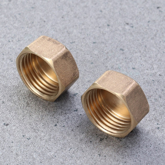 ya 2 7.16 2pcs Compression Fitting Brass Blank Nut (15g) compression nut cap