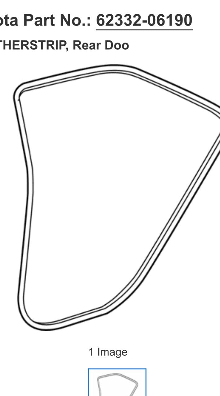 ya 9 6.4 for Toyota for Camry 2018-2023 OE Rear Left Door Belt Molding 62332-06190