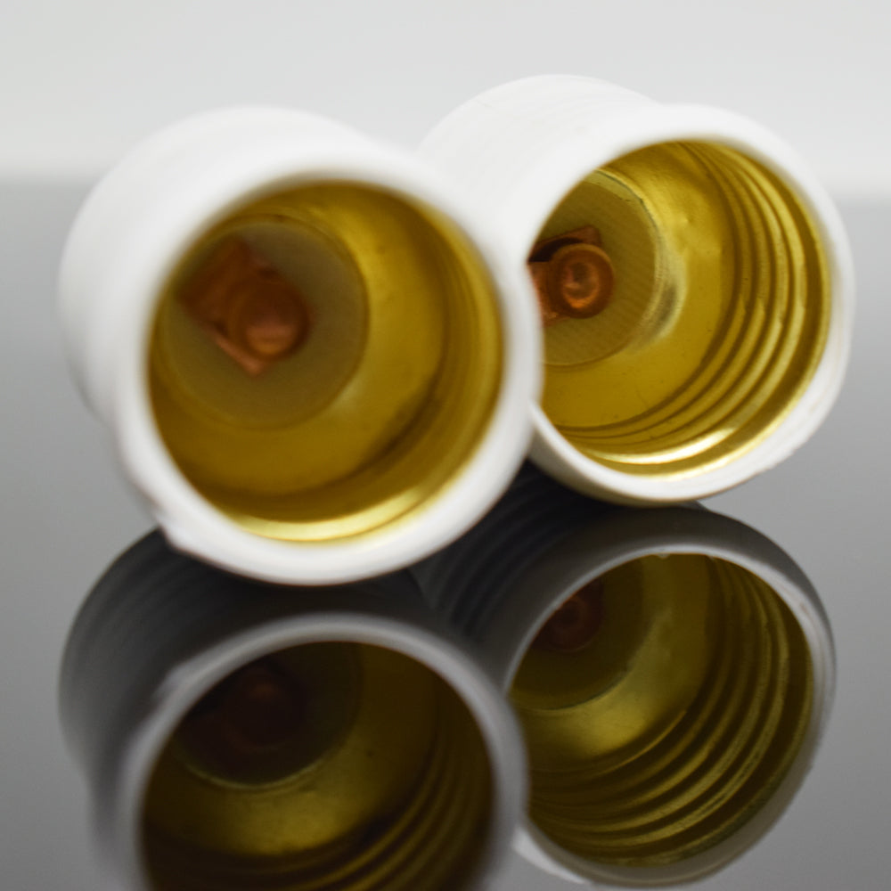 ya 14 1pc White G4 Male to E27 Female Socket LED Halogen CFL Light Bulb Lamp Adapter