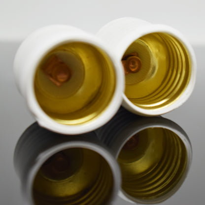 ya 14 1pc White G4 Male to E27 Female Socket LED Halogen CFL Light Bulb Lamp Adapter