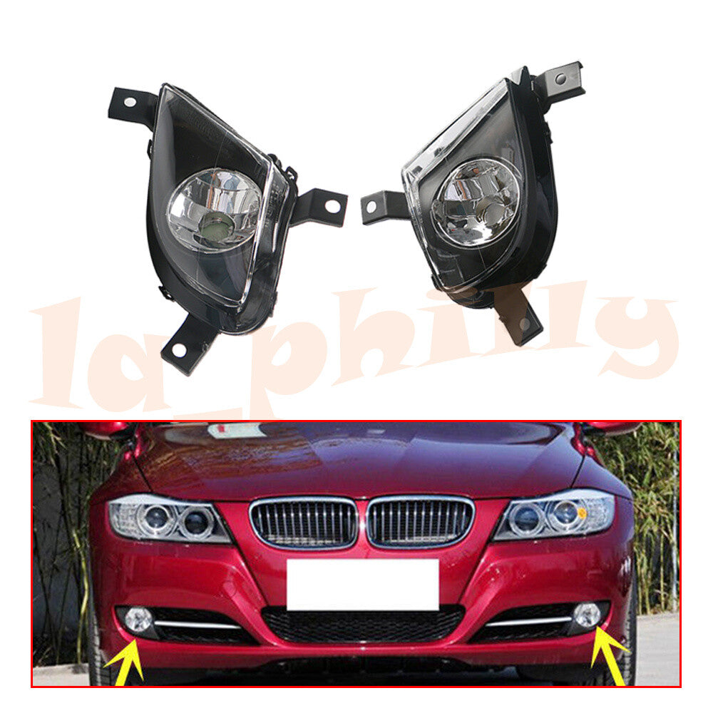 ya 13 5.27.2 Pair Front Bumper Clear Fog Light RH & LH For 2009-11 for BMW 3Ser E90 E91 328i 335i