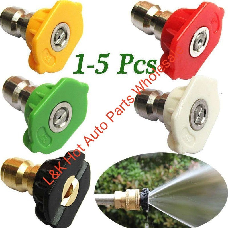 ya 15 10.20 1-5Pcs Pressure Washer Tips Nozzles Quick Connect 1/4 Set