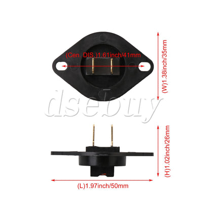 ya 26 2 Pieces Plastic Dryer Thermistor Replacement for DC32-00007A Black