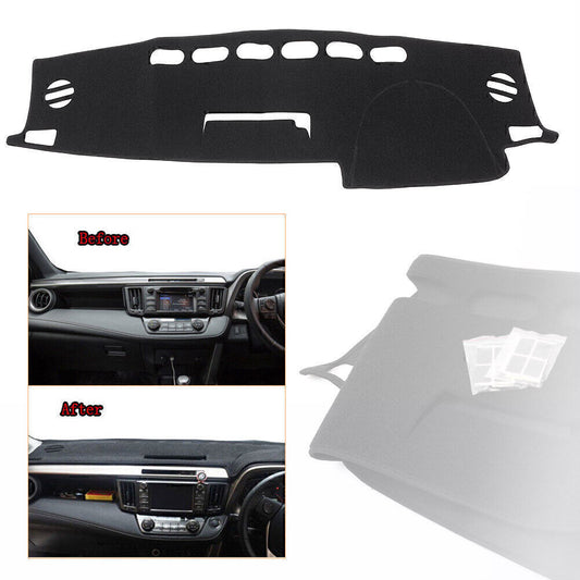 ya 7 6.10.3 Dash Cover Mat Dashboard Pad Interior Dashmat for Toyota RAV 4 2013-2018 Black