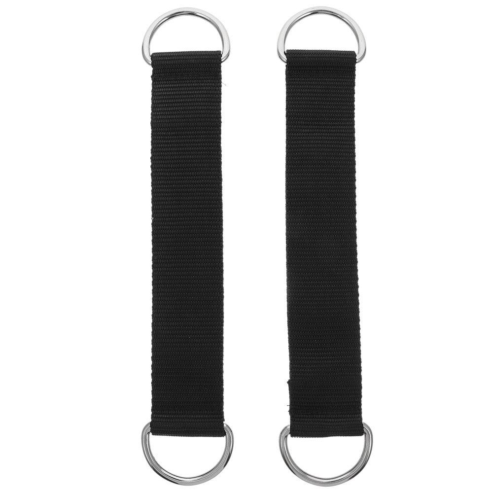ya 10 5.29.2 2Pcs Practical Fitness Pulley Hanging Straps Fitness Supplies (Black)