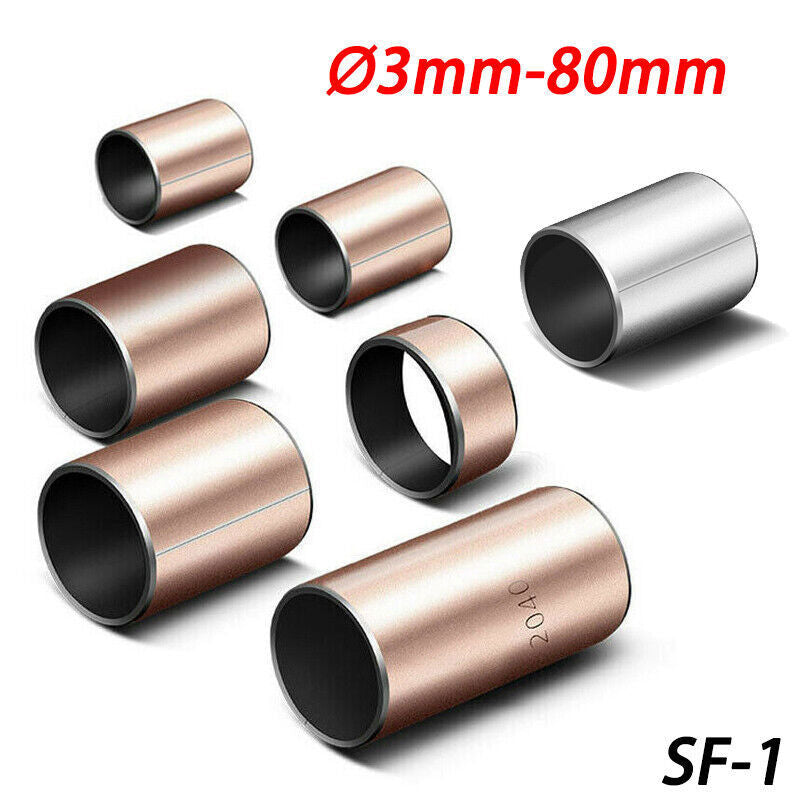 SF-1 Self Lubricating ID ?3mm - 80mm Composite Bearing Bushing Sleeve Steel Bear