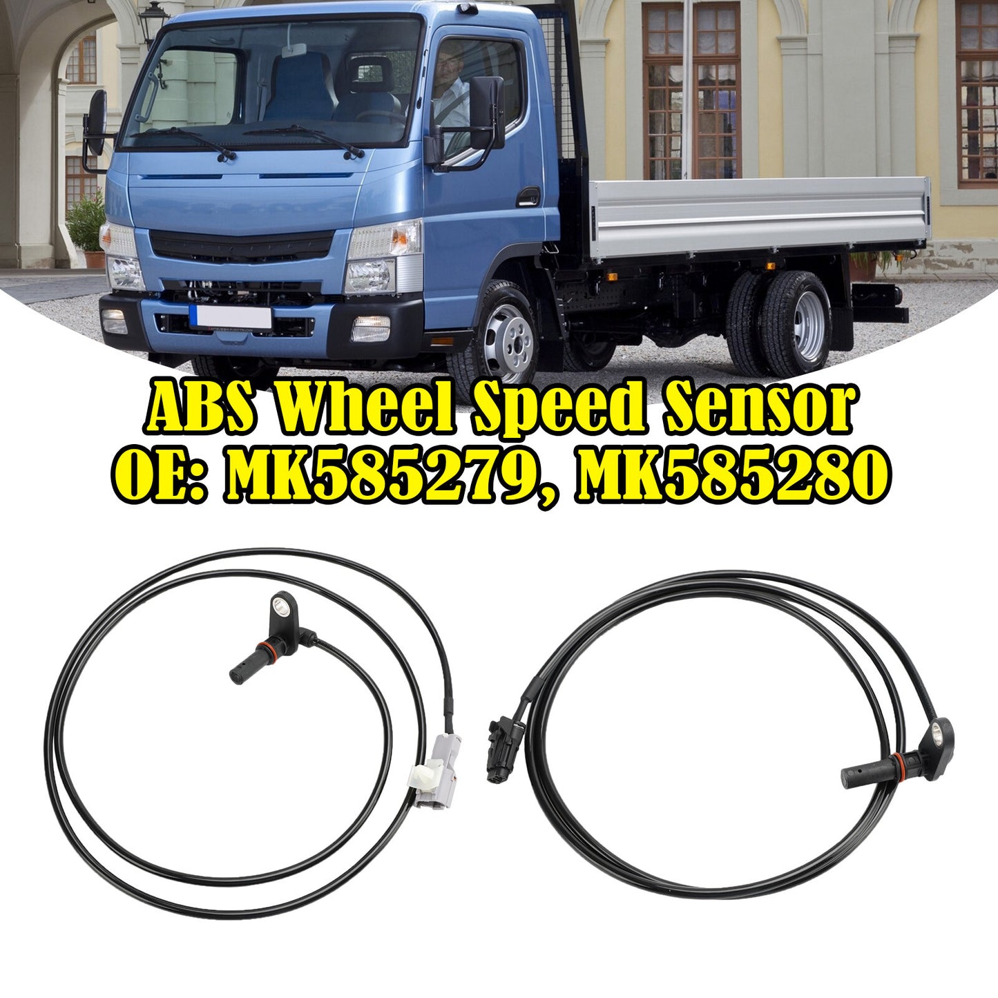 ya 1 8.5.1 2Pcs Rear Left & Right ABS Wheel Speed Sensor For Fuso Canter 3.0