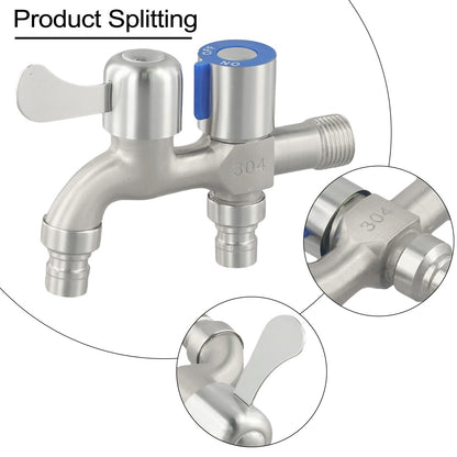 ya 14 G1/2 Stainless Steel DoubleOpen Washing Machine Faucet QuickOpen Mop Pool Faucet