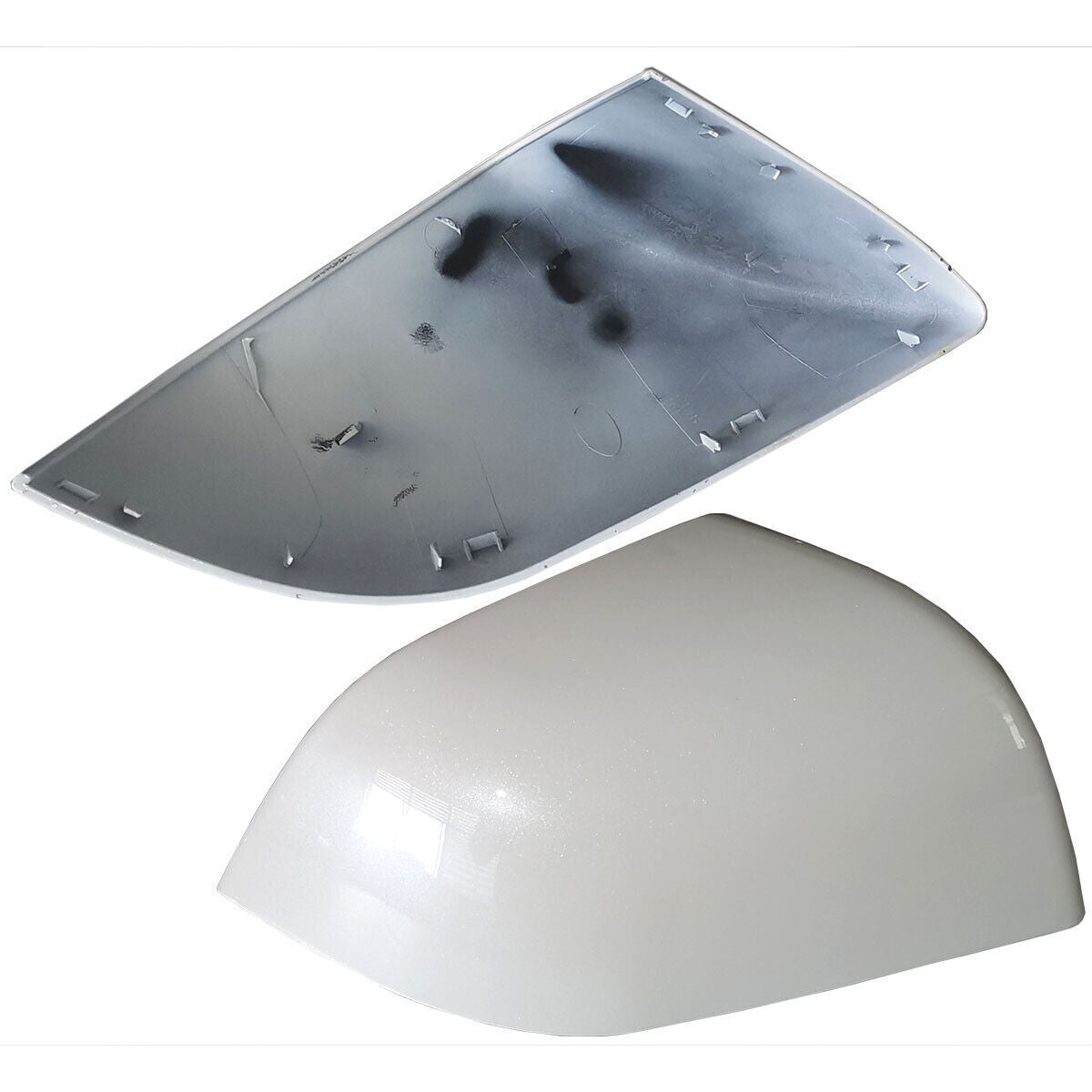 ya 1 8.5.2 Pair of Door Mirror White Protective Covers Skull Caps Fits 2017 - 2019 for Model 3 