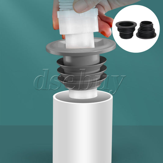 ya 14 10 Pieces Black Plastic Sewer Floor Drain Wash Basin Seal Ring Part 6x3.7cm