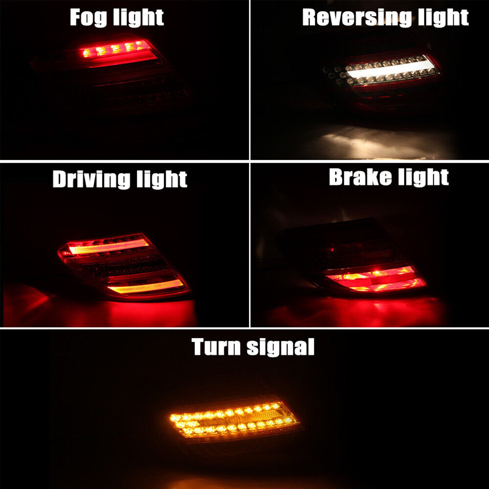 ya 1 8.5.3 Left Tail Light Rear Lamp For W204 C250 C300 C350 C63 2011-2014