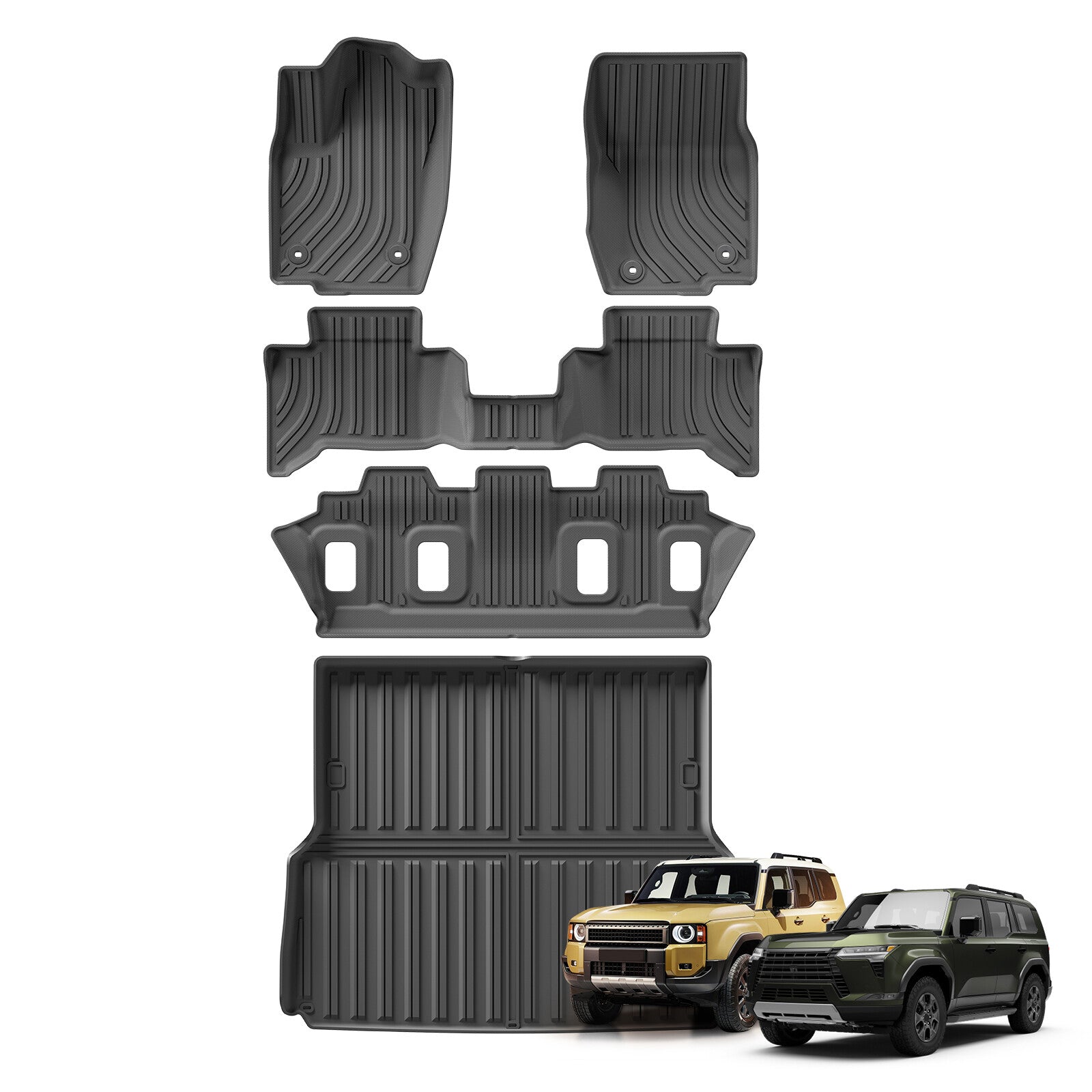 ya 5 8.7 For 2024 for Toyota for Land Cruiser Prado J250 5 for SEAT s TPE 3D Car Floor Mats Trunk Pads