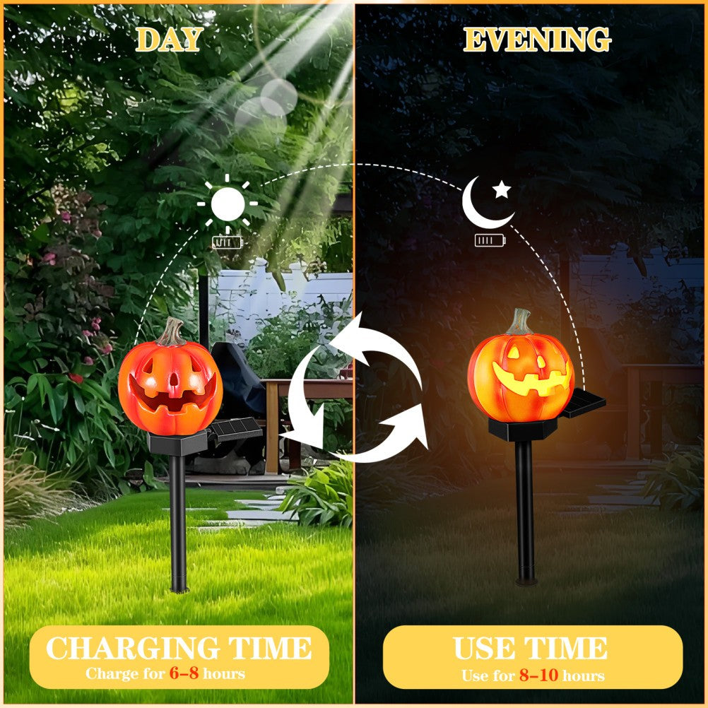 ya 14 Pumpkin Light Decorations Solar Holiday Lights Outdoor Power Pumpkins